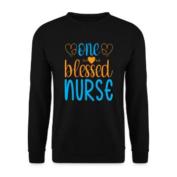 NURSE Nurse - Unisex Sweatshirt - black - Front - Alina (178cm) & Michal (187cm)