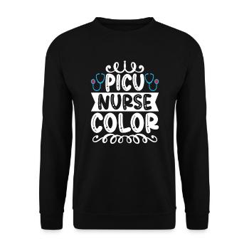 Picu Krankenschwester - Unisex Pullover - Schwarz - Vorne - Alina (178cm) & Michal (187cm)