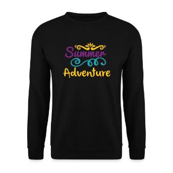 Sommer Abenteuer Wandershirt - Unisex Pullover - Schwarz - Vorne - Alina (178cm) & Michal (187cm)