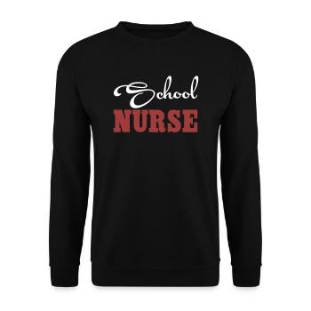 School nurse - Unisex Sweatshirt - black - Front - Alina (178cm) & Michal (187cm)