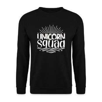 Licorne de l’escouade Einhorn - Sweat-shirt Unisexe - noir - Devant - Alina (178cm) & Michal (187cm)