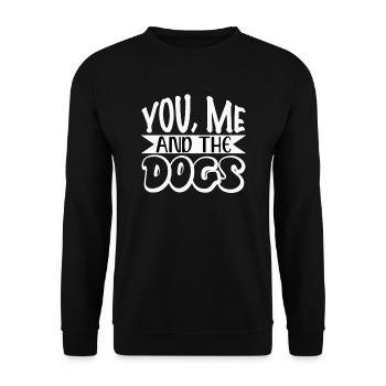 You Me and the Dogs - Unisex Sweatshirt - black - Front - Alina (178cm) & Michal (187cm)