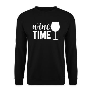 L’heure du vin - Sweat-shirt Unisexe - noir - Devant - Alina (178cm) & Michal (187cm)