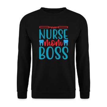 NURSE Nurse - Unisex Sweatshirt - black - Front - Alina (178cm) & Michal (187cm)