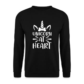 Licorne dans le coeur Licorne - Sweat-shirt Unisexe - noir - Devant - Alina (178cm) & Michal (187cm)