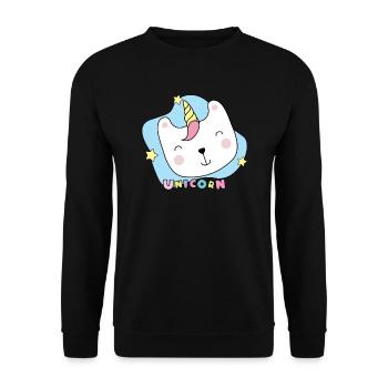 Licorne Licorne - Sweat-shirt Unisexe - noir - Devant - Alina (178cm) & Michal (187cm)