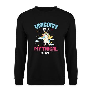 Créature mythique de licorne - Sweat-shirt Unisexe - noir - Devant - Alina (178cm) & Michal (187cm)