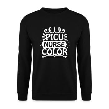 Picu Krankenschwester - Unisex Pullover - Schwarz - Vorne - Alina (178cm) & Michal (187cm)