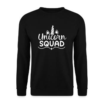 Licorne de l’escouade Einhorn - Sweat-shirt Unisexe - noir - Devant - Alina (178cm) & Michal (187cm)