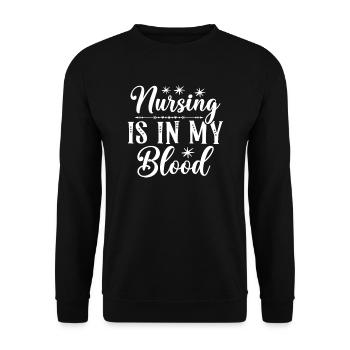 L’allaitement est dans mon sang - Sweat-shirt Unisexe - noir - Devant - Alina (178cm) & Michal (187cm)