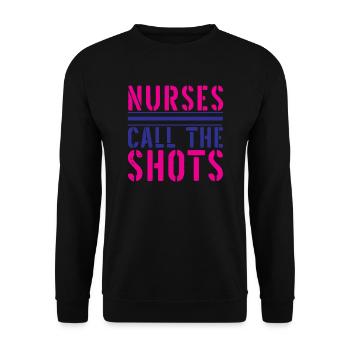 NURSE Nurse - Unisex Sweatshirt - black - Front - Alina (178cm) & Michal (187cm)