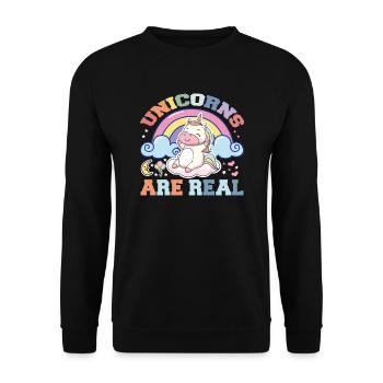 Les licornes licornes sont réelles - Sweat-shirt Unisexe - noir - Devant - Alina (178cm) & Michal (187cm)