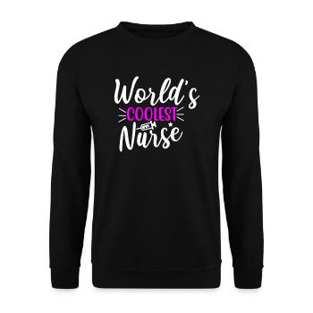 World's Coolest Nurse - Unisex Sweatshirt - black - Front - Alina (178cm) & Michal (187cm)