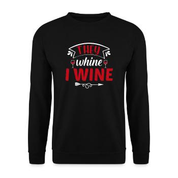 Sie Weinen Ich Wein - Unisex Pullover - Schwarz - Vorne - Alina (178cm) & Michal (187cm)