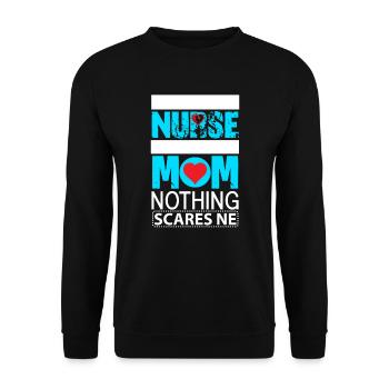 Maman infirmière - Sweat-shirt Unisexe - noir - Devant - Alina (178cm) & Michal (187cm)
