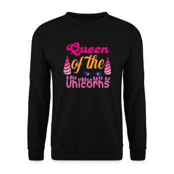Reine des licornes Licorne - Sweat-shirt Unisexe - noir - Devant - Alina (178cm) & Michal (187cm)