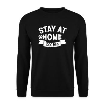 Dog daddy at home - Unisex Sweatshirt - black - Front - Alina (178cm) & Michal (187cm)
