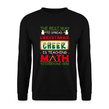 Laid Noël Professeur de mathématiques Modèle norvégien - Sweat-shirt Unisexe - noir - Devant - Alina (178cm) & Michal (187cm)