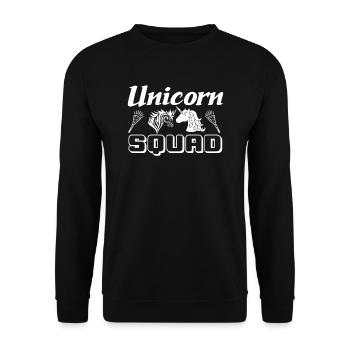 Licorne de l’escouade Einhorn - Sweat-shirt Unisexe - noir - Devant - Alina (178cm) & Michal (187cm)