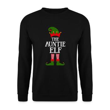 Le modèle norvégien Tante-Elfe-Elfe - Sweat-shirt Unisexe - noir - Devant - Alina (178cm) & Michal (187cm)