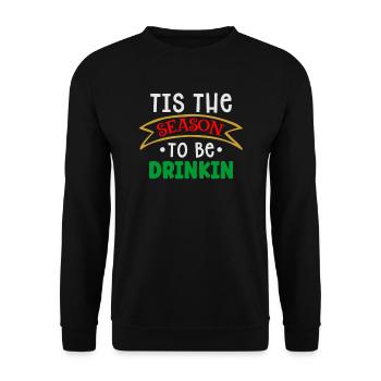 Ugly Christmas season of drinking - Unisex Sweatshirt - black - Front - Alina (178cm) & Michal (187cm)