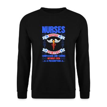 Gesundheit und Krankenpflegerin - Unisex Pullover - Schwarz - Vorne - Alina (178cm) & Michal (187cm)