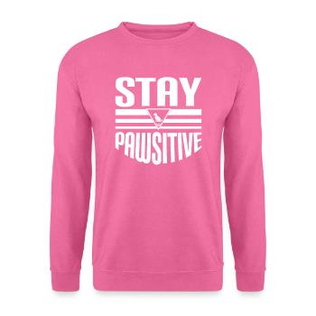 Bleib Pawsitive - Unisex Pullover - Pink - Vorne