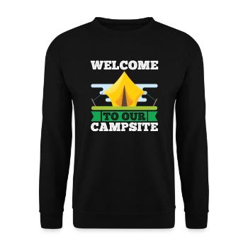 Camping Camper Nature drôle de dicton - Sweat-shirt Unisexe - noir - Devant - Alina (178cm) & Michal (187cm)