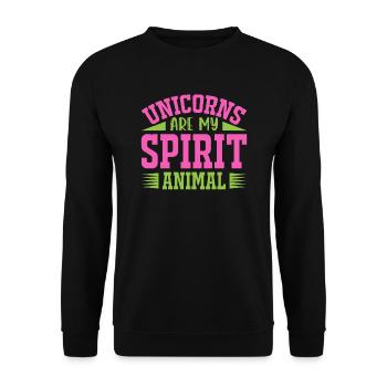 Unicorns are my soul animal Unicorn - Unisex Sweatshirt - black - Front - Alina (178cm) & Michal (187cm)