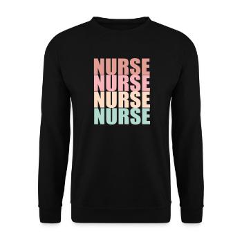NURSE Nurse - Unisex Sweatshirt - black - Front - Alina (178cm) & Michal (187cm)