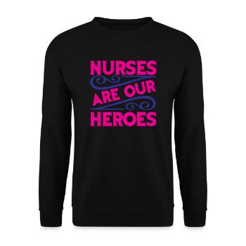 Nurse Hospital Need - Unisex Sweatshirt - black - Front - Alina (178cm) & Michal (187cm)