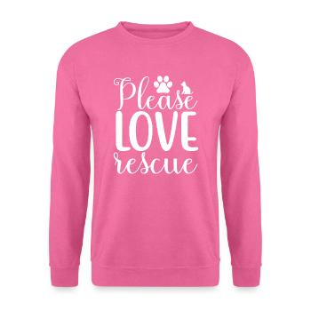 Hunde liebe Rettung - Unisex Pullover - Pink - Vorne