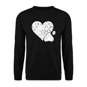 Cœur de patte - Sweat-shirt Unisexe - noir - Devant - Alina (178cm) & Michal (187cm)