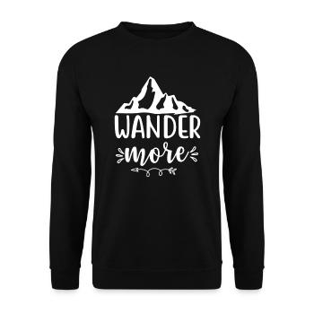 Urlaub Naturliebhaber Camping lustiger Spruch - Unisex Pullover - Schwarz - Vorne - Alina (178cm) & Michal (187cm)