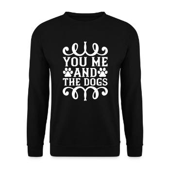 You, me & the dog - Unisex Sweatshirt - black - Front - Alina (178cm) & Michal (187cm)