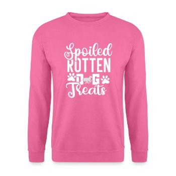 Verwöhnte verdorbene Hundeleckerlis - Unisex Pullover - Pink - Vorne