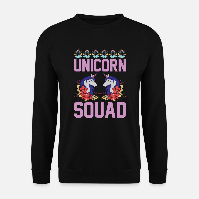 Einhorn Unicorn Squad - Unisex Pullover - Schwarz