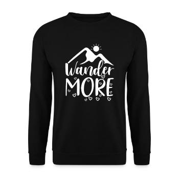 Wandert mehr Wandershirt - Unisex Pullover - Schwarz - Vorne - Alina (178cm) & Michal (187cm)