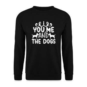 You, me and the dog - Unisex Sweatshirt - black - Front - Alina (178cm) & Michal (187cm)