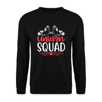 Licorne de l’escouade Einhorn - Sweat-shirt Unisexe - noir - Devant - Alina (178cm) & Michal (187cm)