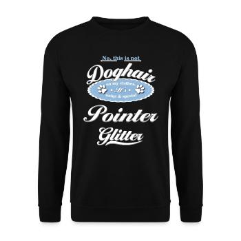 Dog Glitter Pointer - Unisex Sweatshirt - black - Front - Alina (178cm) & Michal (187cm)