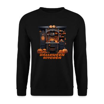 Witch, Medicine, Cooking, Halloween Creepy Kitchen - Unisex Sweatshirt - black - Front - Alina (178cm) & Michal (187cm)
