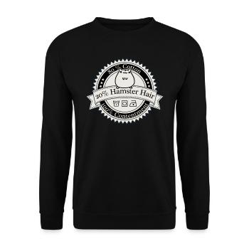 80% Coton 20% Hamster Chemise Cheveux - Sweat-shirt Unisexe - noir - Devant - Alina (178cm) & Michal (187cm)