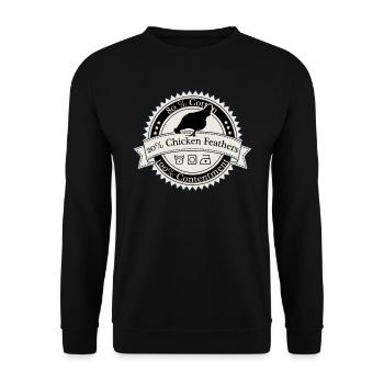 Chemise 80 % coton 20 % plumes de poulet - Sweat-shirt Unisexe - noir - Devant - Alina (178cm) & Michal (187cm)