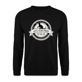 80% Coton 20% Chat Chemise - Sweat-shirt Unisexe - noir - Devant - Alina (178cm) & Michal (187cm)