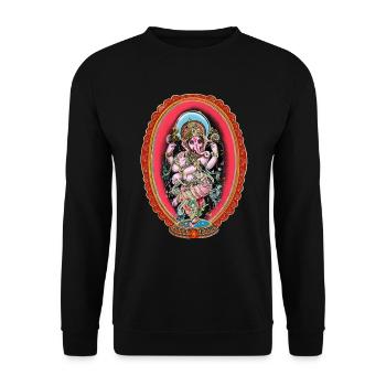 Ganesha - Unisex Sweatshirt - black - Front - Alina (178cm) & Michal (187cm)