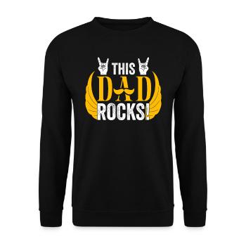 CE PAPA EST GÉNIAL - Sweat-shirt Unisexe - noir - Devant - Alina (178cm) & Michal (187cm)