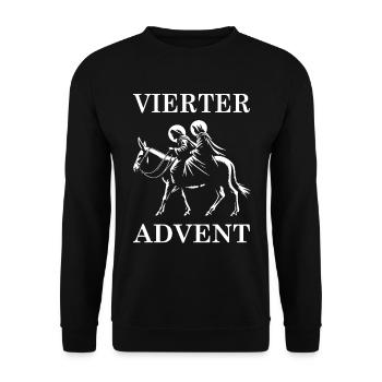 Fourth Advent – Mary and Joseph on a journey - Unisex Sweatshirt - black - Front - Alina (178cm) & Michal (187cm)