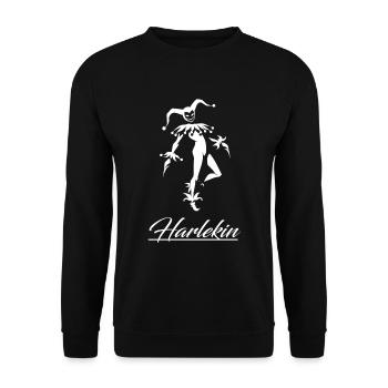 Harlequin Design – Perfect for the Female Fool - Unisex Sweatshirt - black - Front - Alina (178cm) & Michal (187cm)