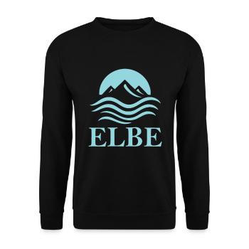 Elbe – Fleuve des villes hanséatiques et de la nature - Sweat-shirt Unisexe - noir - Devant - Alina (178cm) & Michal (187cm)